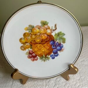 Vintage Winterling Bavaria Fruit Plate • Grapes & Pineapple • German Porcelain